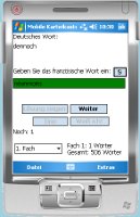 Mobile Karteikasten Screenshot auf PDA