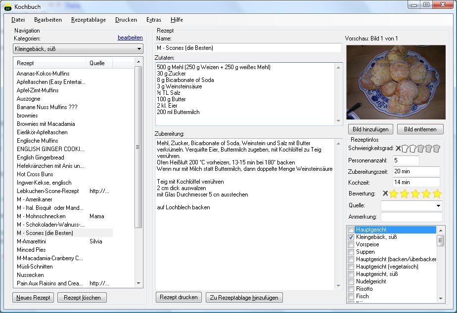 Kochbuch software